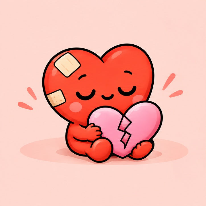 Heart holding a little space for a hurting heart