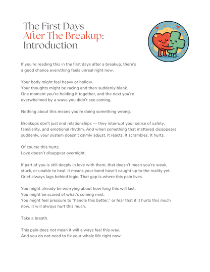 The First 7 Days After a Breakup | Emotional Support Starter Guide (ebook)