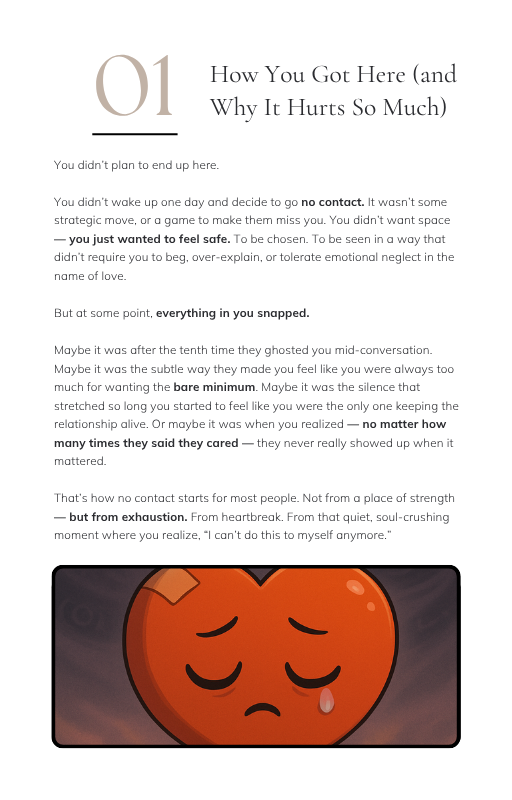Emotional Support for Breakups & No Contact (In-Depth Healing eBook)